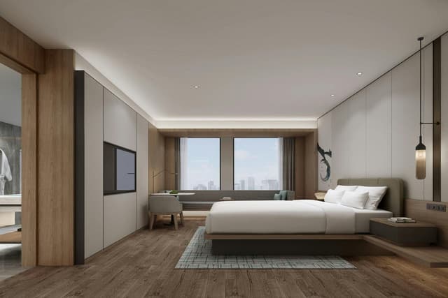 Deluxe, Guest room, 1 King, City view