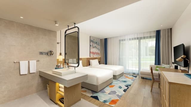 Standard Room, 2 Double Beds, Mountain View