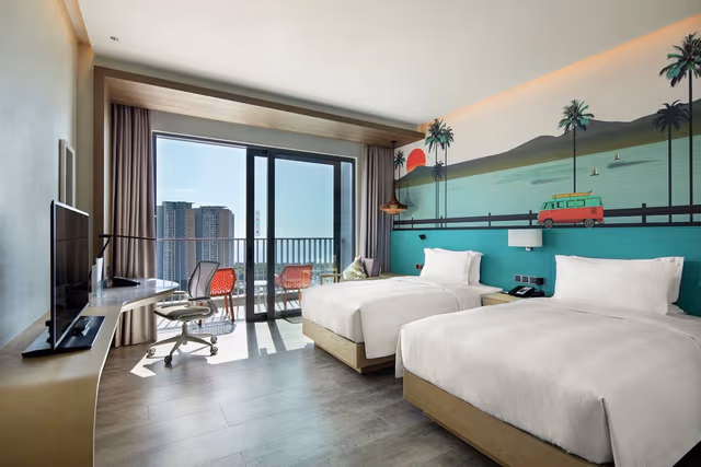 TWIN GUEST ROOM SEA VIEW WITH BALCONY LOW FL