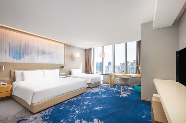 Club Room, 2 Double Beds, City View