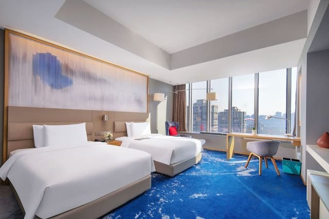Club Room, 2 Double Beds, City View