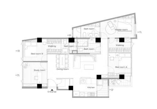 อพาร์ตเมนต์ 4 ห้องนอน 3 ห้องน้ำส่วนตัว ขนาด 115 ตร.ม. – เขตต้าอัน อพาร์ตเมนต์ 4 ห้องนอน 3 ห้องน้ำส่วนตัว ขนาด 115 ตร.ม. – เขตต้าอัน