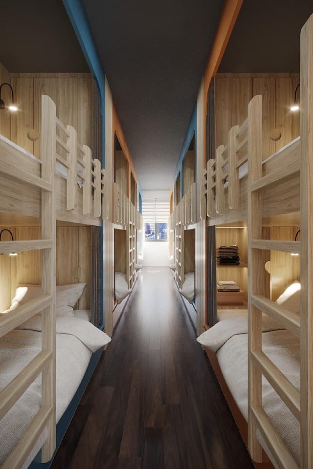 Bunk Bed in a Mixed Dormitory