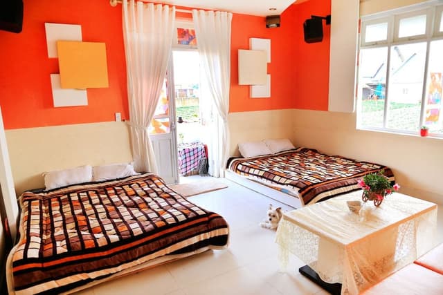 Design Quadruple Room, 2 Queen Beds, Garden View