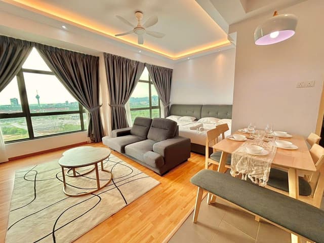 City View Studio with 2 Beds