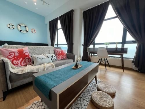 สตูดิโอ อพาร์ตเมนต์ 1 ห้องน้ำส่วนตัว ขนาด 100 ตร.ม. – เตลุก เจมเปดัก (OceanBay Seaview 6PAX Studio Netflix A-19-13)3