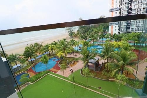 วิวทะเล สระว่ายน้ำ เน็ตฟลิกซ์ ไวไฟ ติมูร์เบย์ 1 1ห้องนอน แอล3เอ (Sea & Pool View-Netflix-Wifi @ Timurbay 1+1BR_L3a)4