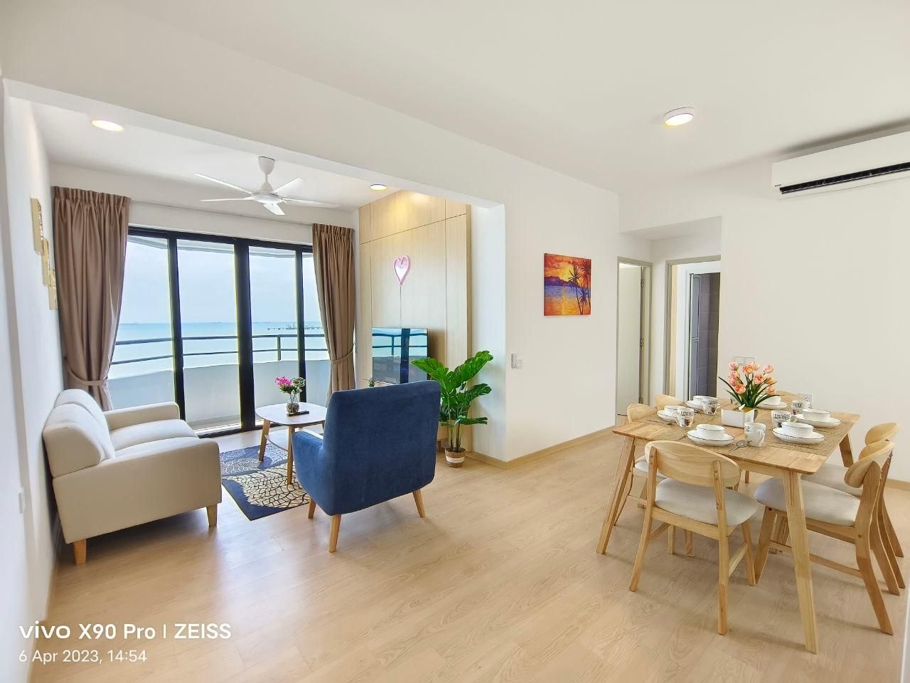 อพาร์ตเมนต์ 2 ห้องนอน 2 ห้องน้ำส่วนตัว ขนาด 72 ตร.ม. – ตันจุง กลิง (Mutiara Melaka Beach Resort by Glex G0902)1