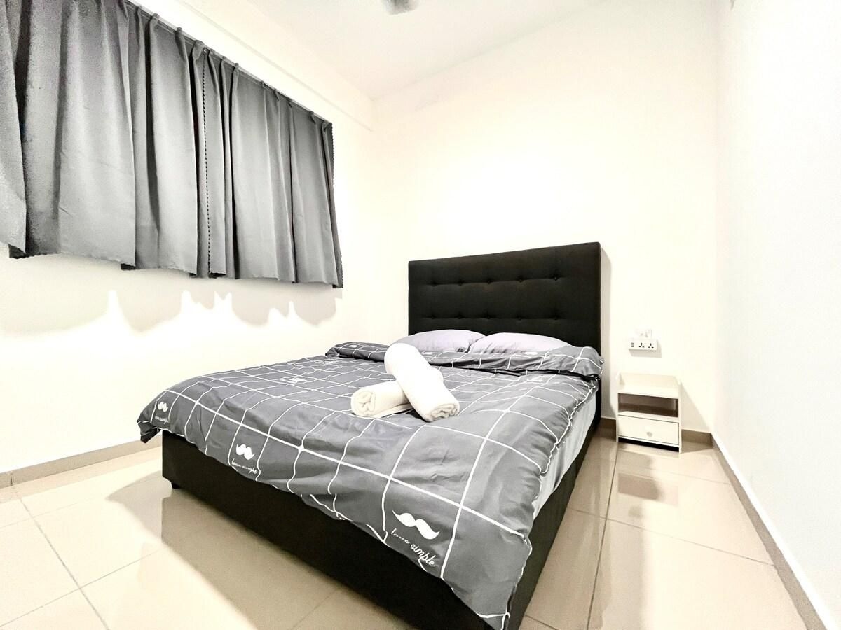 อพาร์ตเมนต์ 2 ห้องนอน 2 ห้องน้ำส่วนตัว ขนาด 81 ตร.ม. – จองเกอร์ (Urban Home【CityView】2BR | 4Pax-Wi-Fi | TV Box)3