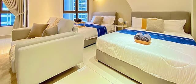 Comfort Studio, 2 Queen Beds, Accessible, City View