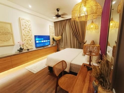 บาหลี 1 ห้องนอน รองรับ 4 คน / พรีเมียม ไอดี / อ่างอาบน้ำ / สวนน้ำ / วิวทะเล (Bali 1BR 4Pax/Premium ID/Bathtub/WaterPark/Seaview)2