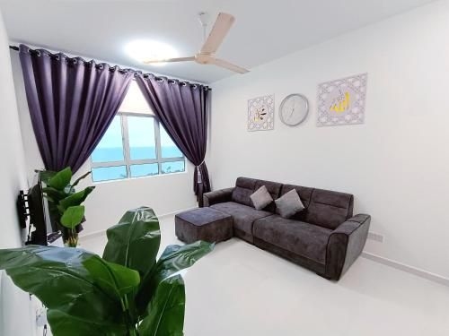 อพาร์ตเมนต์ 3 ห้องนอน 2 ห้องน้ำส่วนตัว ขนาด 1100 ตร.ม. – ซิตี้เซ็นเตอร์ (D'luna Homestay Terengganu SEAVIEW/DRAWBRIGE VIEW)3