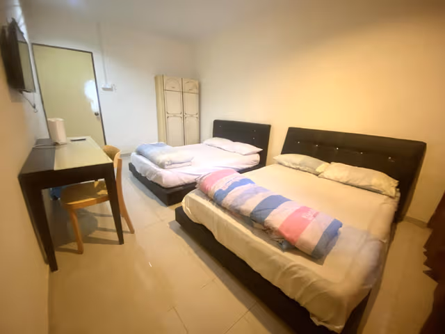 Family Room with Shared Bathroom