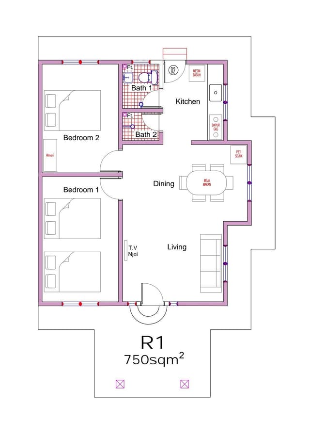 Two-Bedroom House