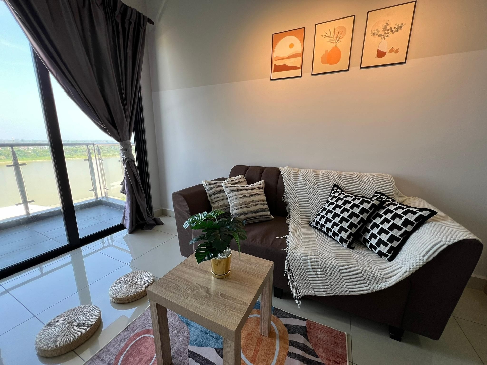 อพาร์ตเมนต์ 2 ห้องนอน 1 ห้องน้ำส่วนตัว ขนาด 60 ตร.ม. – โกตาบารู เซ็นเตอร์ (RiverView 8PAX 2BR in KBtown Wi-Fi, A-11-3A)1