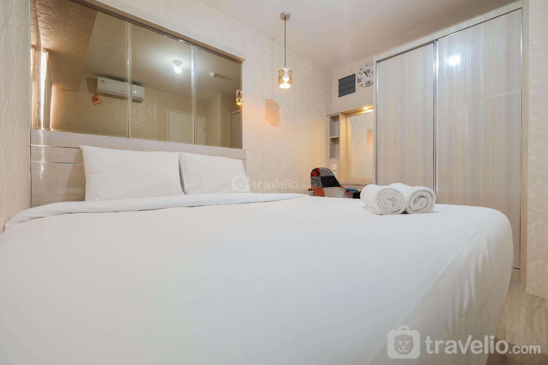 2 ห้องนอน 1 ห้องน้ำส่วนตัว ขนาด 40 ตร.ม. – เตเบต (Modern Style 2BR Apt Bassura City By Travelio)3