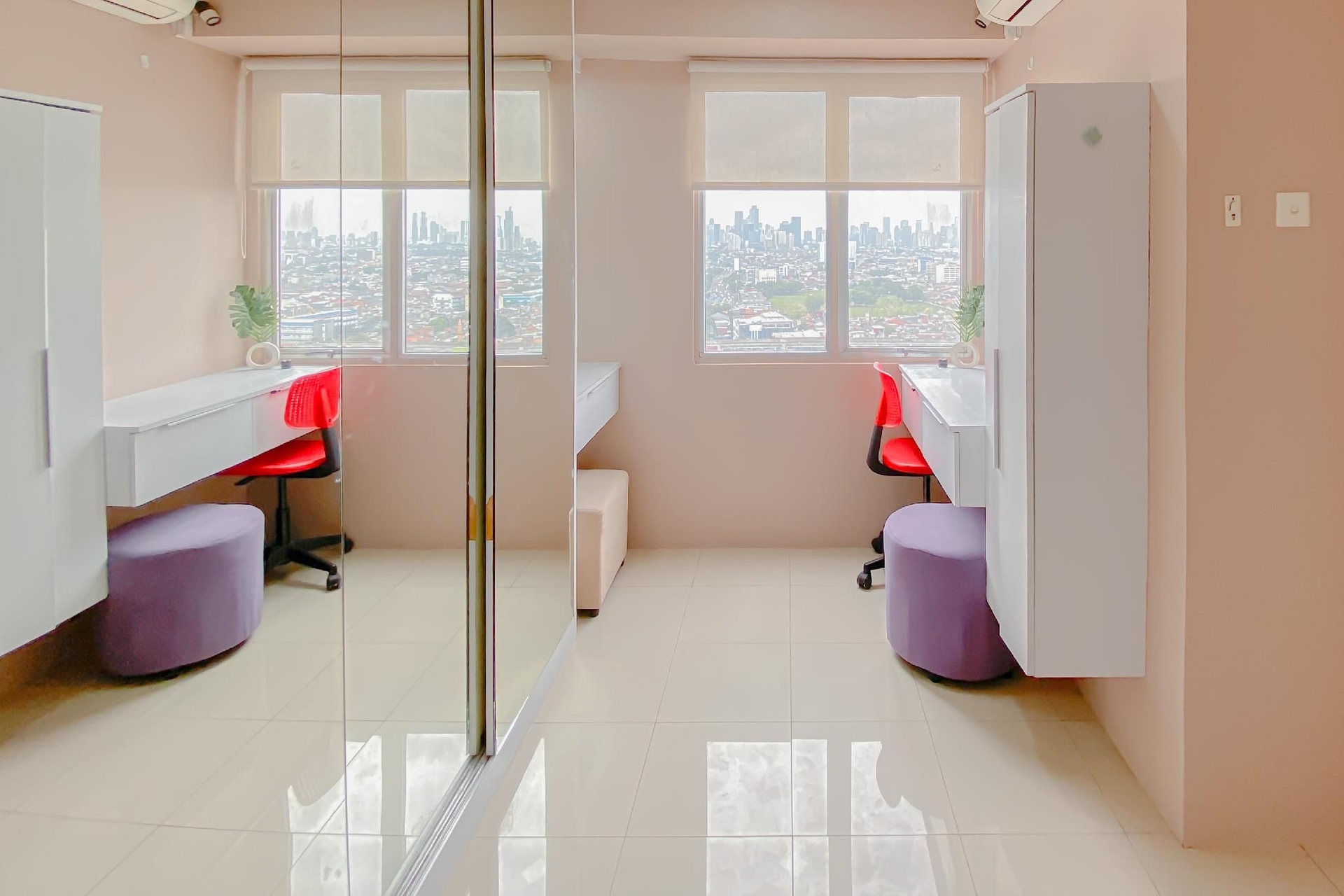 อพาร์ตเมนต์ 1 ห้องนอน 1 ห้องน้ำส่วนตัว ขนาด 34 ตร.ม. – ราวามันกัน (Homey 1BR Apartment @ Bassura City By Travelio)3