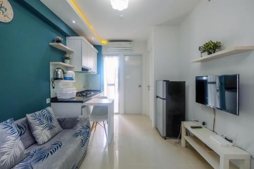 2 ห้องนอน 1 ห้องน้ำส่วนตัว ขนาด 34 ตร.ม. – เตเบต (Clean and Simply Cozy 2BR Bassura City Apartment By Travelio)2