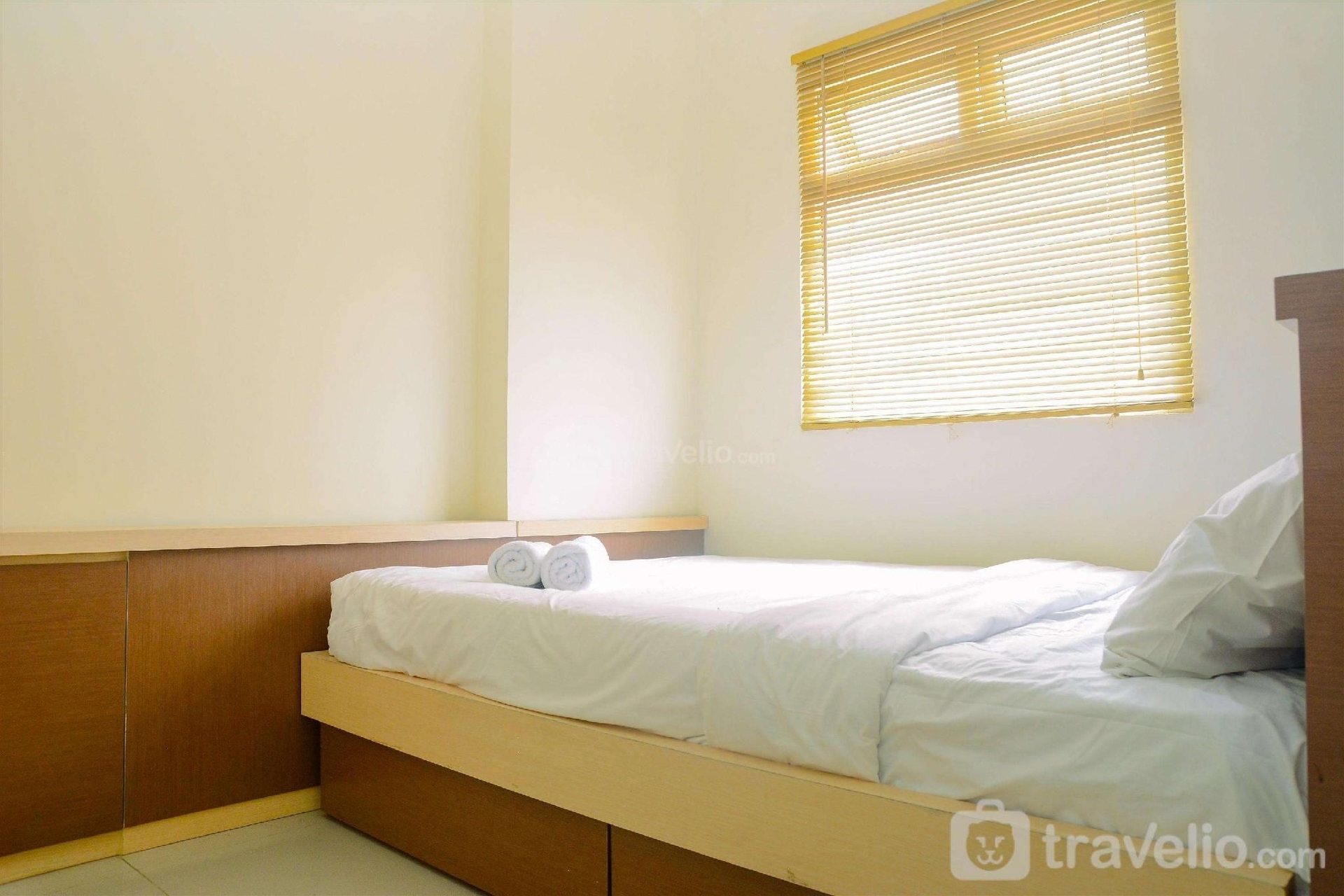 2 ห้องนอน 1 ห้องน้ำส่วนตัว ขนาด 33 ตร.ม. – เสเน็น (Furnished 2BR @ Green Pramuka City Apt By Travelio)3