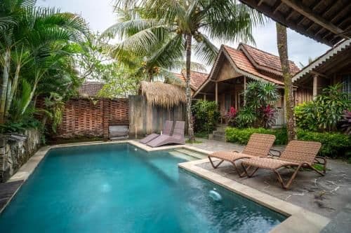 Wooden Suite with Pool View