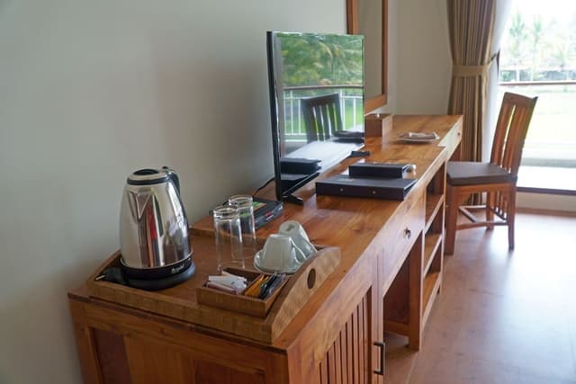 Deluxe Room Balcony with Rice Field View