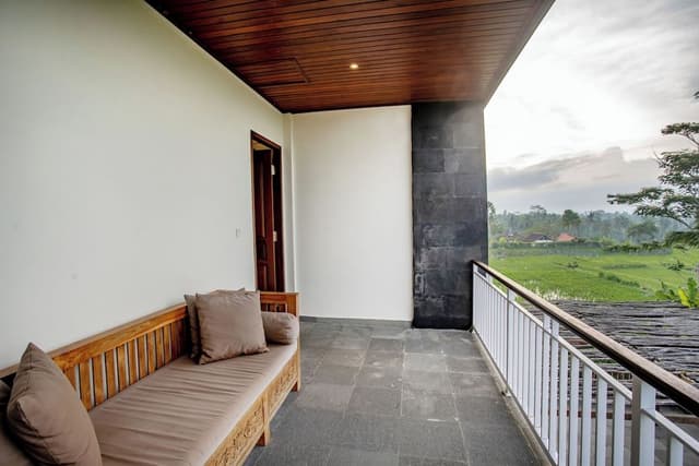 Suite Balcony with Rice Field View