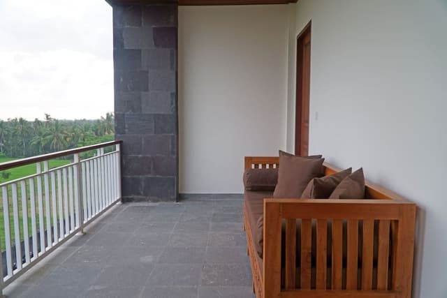 Suite Balcony with Rice Field View