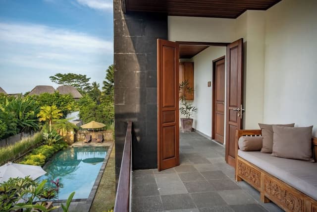 Suite Balcony with Rice Field View