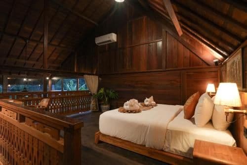 Wooden Mezzanine With Rice Field View