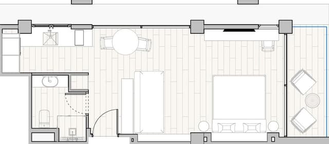 Family Studio Suite, 1 King Bed with Sofa bed, Non Smoking, Balcony