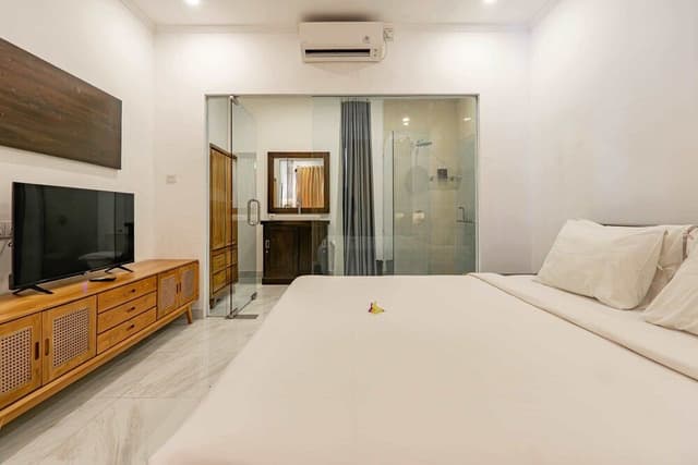 Family Studio, 2 Double Beds, Pool View