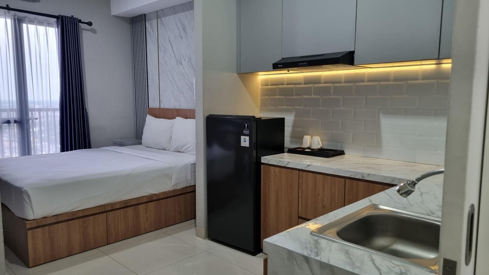 อพาร์ตเมนต์ 1 ห้องนอน 1 ห้องน้ำส่วนตัว ขนาด 100 ตร.ม. – จิปูตัต (The Cozy Rooms at The Ayoma Residence BSD, Serpong)3