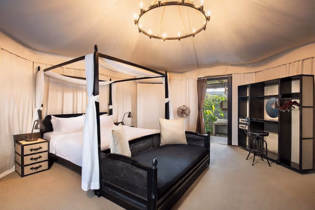 Tent, 1 King Bed with Sofa bed, Garden View