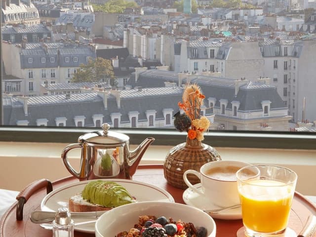 STUDIO BALCONY, 1 King, Corner Junior Suite with balcony, River Seine and Paris view
