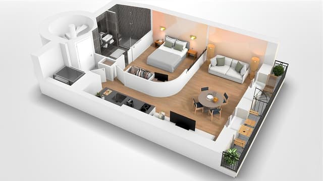 1 Bedroom apartment city view - 38m2