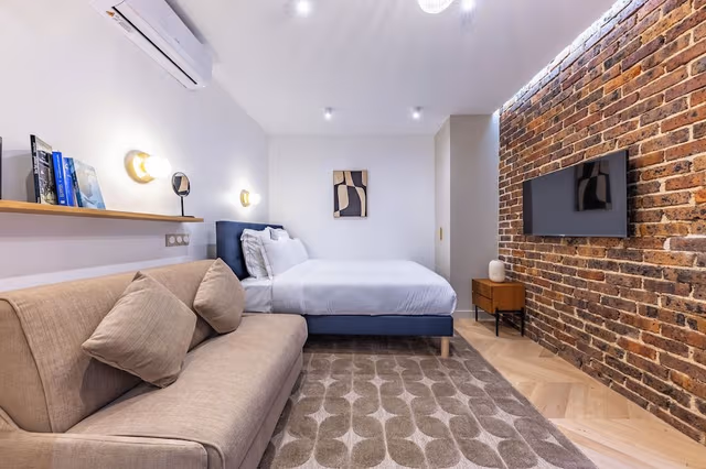 City Studio, 1 Queen Bed with Sofa bed, Kitchen