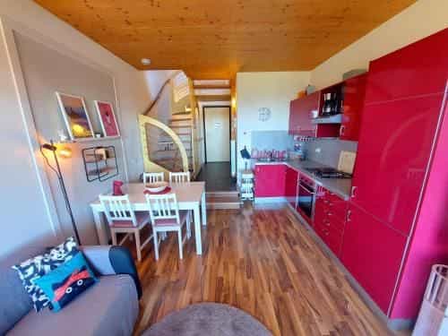 Red villa with shared pool and private garden is the new black on Lake Garda