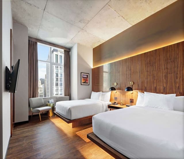 Room, 2 Double Beds, City View