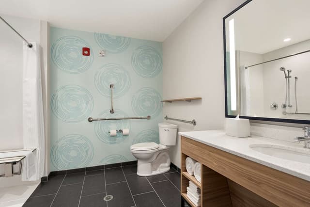 1 KING MOBILITY/HEARING ACC ROLL IN SHOWER