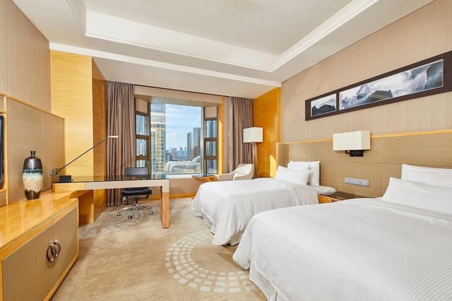Club Room, 2 Double Beds, City View