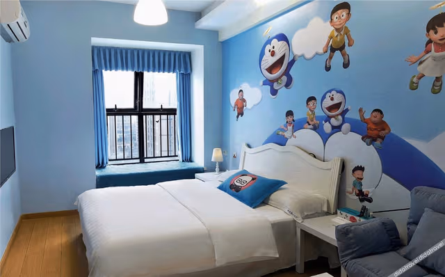 Doraemon Themed Double Bed Room