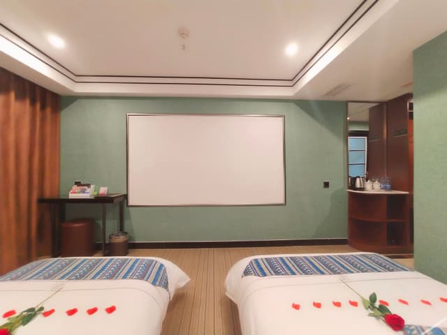Cozy Movie Viewing Twin Room