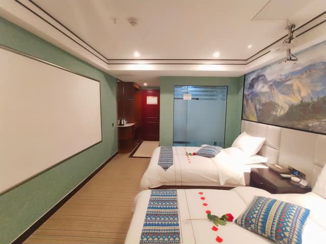 Cozy Movie Viewing Twin Room