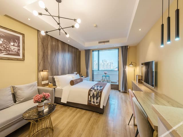 Grand Romantic Wine Double Bed Room