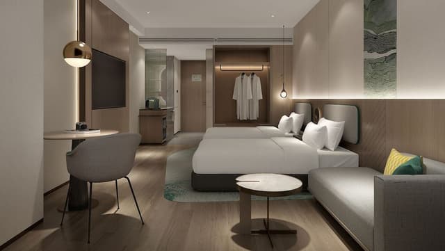 Standard Room, 2 Double Beds, City View