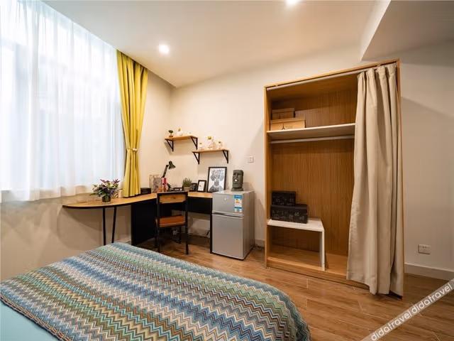 Burgundy Double Bed Room