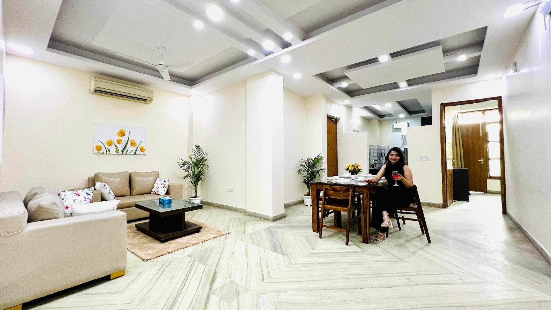 บลูโอ โมเดิร์น 3บีเอชเค โรฮินี – ลิฟต์, ที่จอดรถ, ระเบียง (BluO Modern 3BHK Rohini - Lift , Parking , Balcony)0