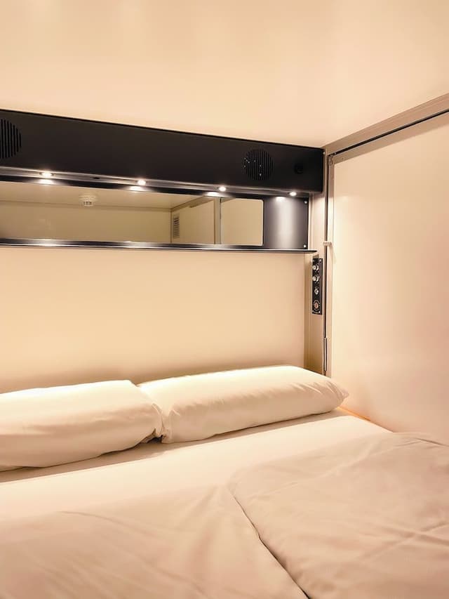 Double bed in private Capsule (2 pax) - Lower level