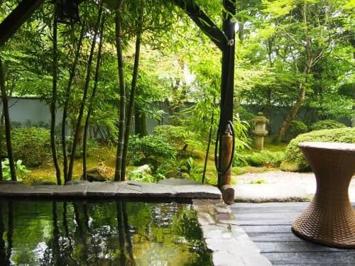 2017 July 13 Renovated - Japanese-Style Room with Outdoor Hot Spring with Garden View