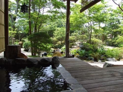 2017 July 13 Renovated - Japanese-Style Room with Outdoor Hot Spring with Garden View